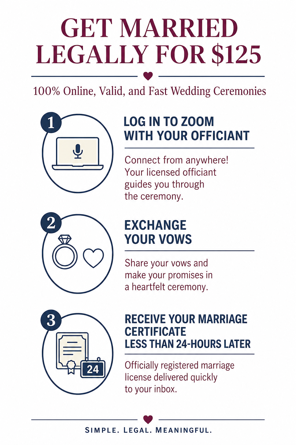Get married online legally