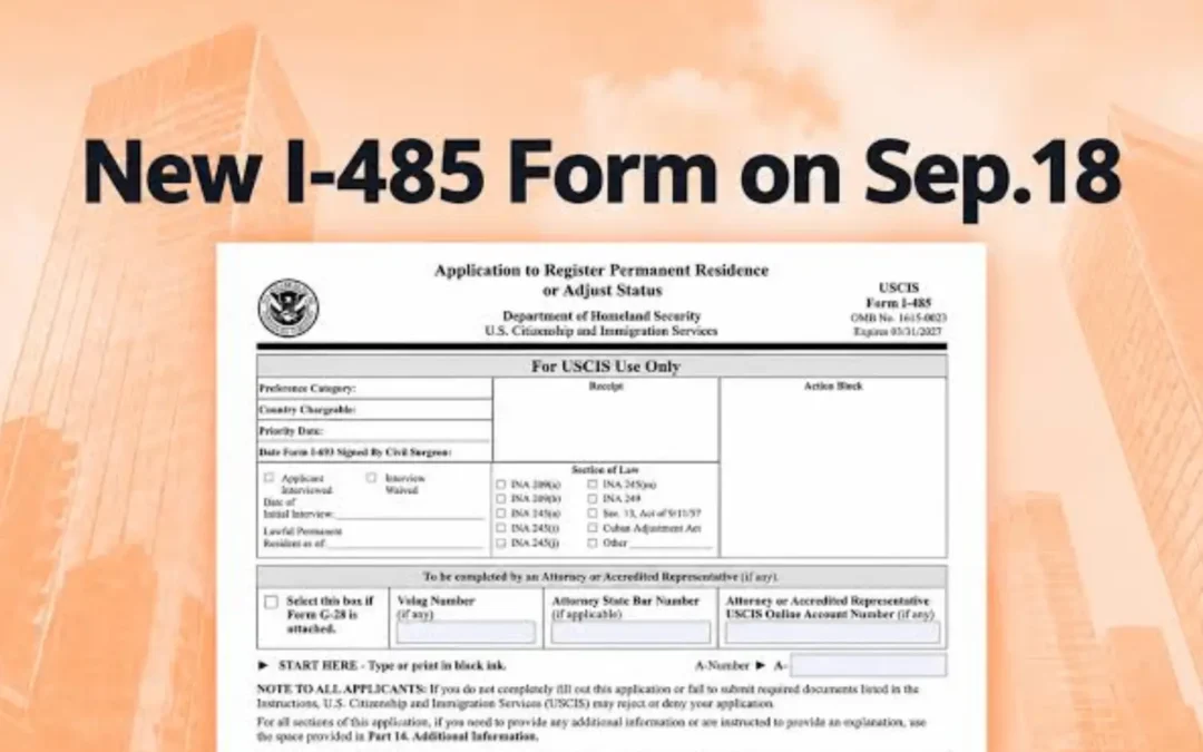 New Form I-485 September 2026: Which Edition to File and What Changed